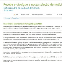 Investimento americano em Portugal dispara 109%